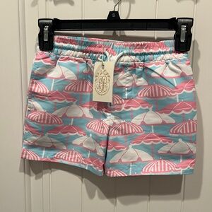 TBBC Tortola swim trunks Pink and Blue Boy's Shorts size 6 NWT